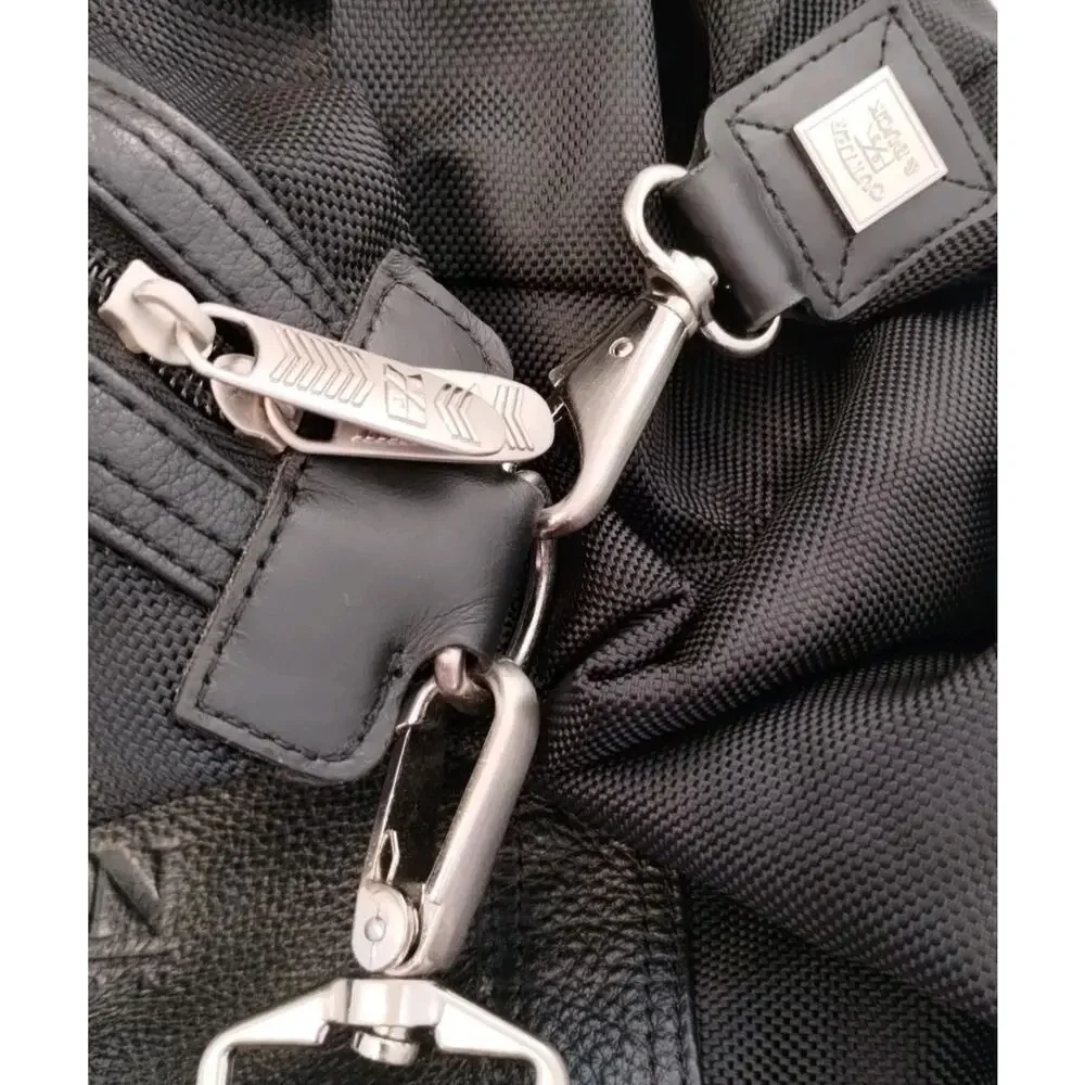 Cutter & Buck Black Canvas And Leather Duffle With Company Logo